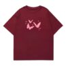 Sweet And Edgy Butterfly Print T-Shirt