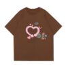 Retro Brown Trendy Oversized T-Shirt