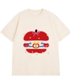 Cute Apple Milk Illustration Apricot T-Shirt